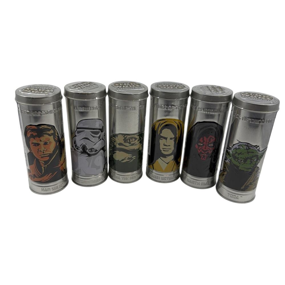2005 Burger King Star Wars Complete Saga Watch Set of 6 Tins New Sealed Complete